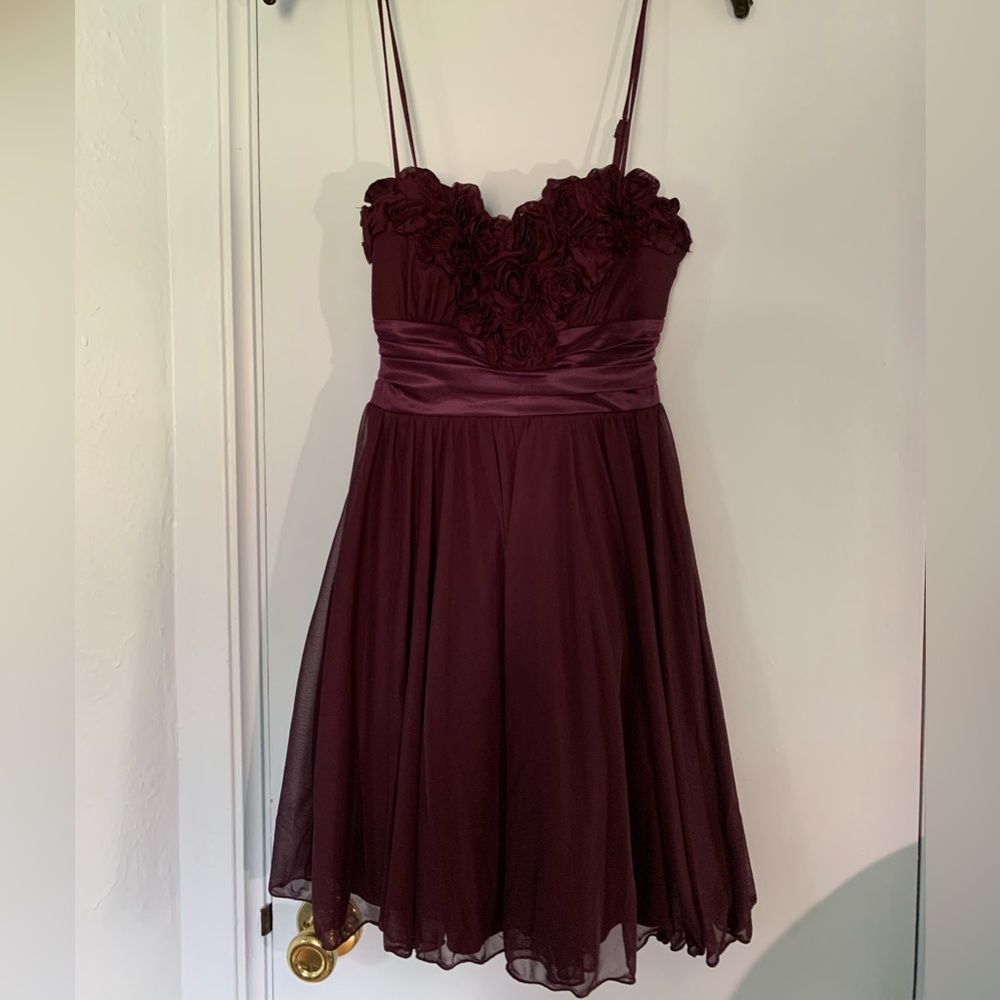 Purple Formal Dress with Flowers for Weddings, Homecoming, Prom, and Dances